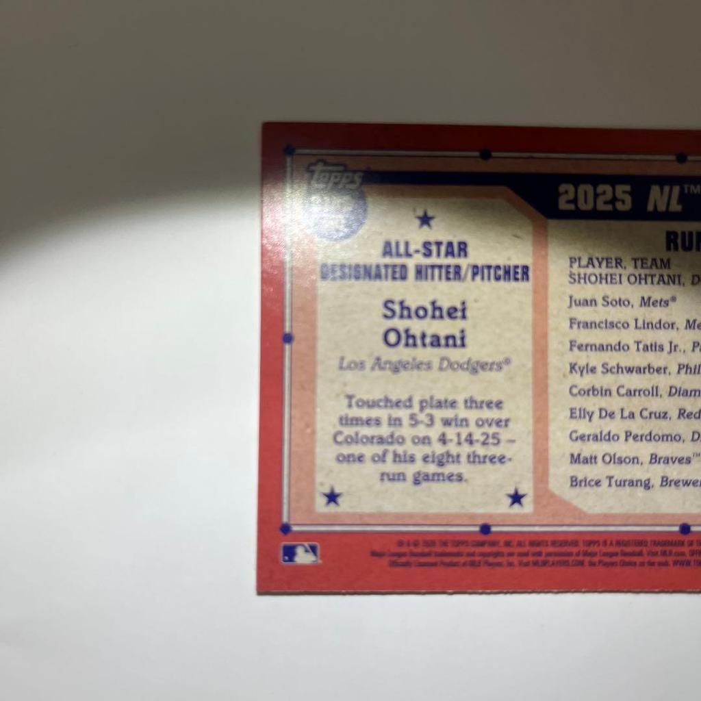 Used Topps Shohei Ohtani MLB All-Star Trading Card
