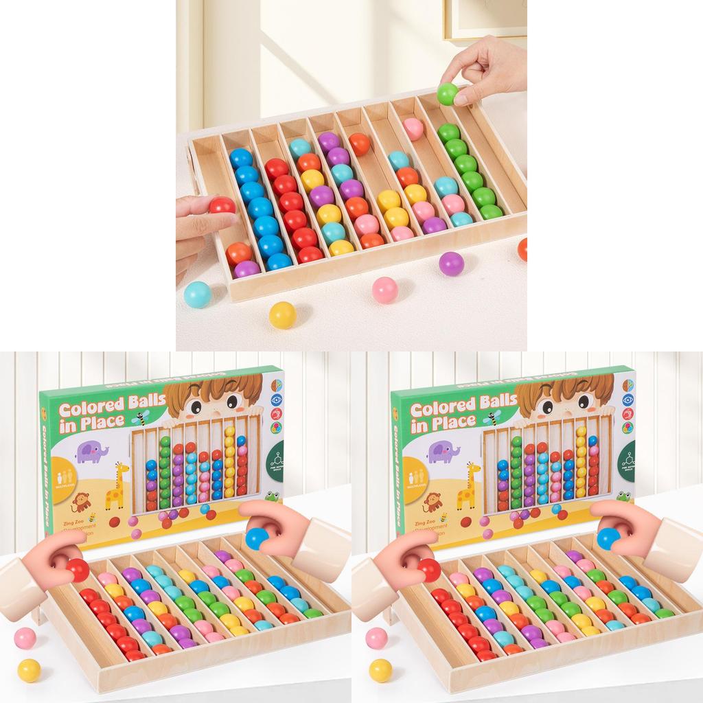 Wooden Color Sorting Game For Kids Educational Toy For Boys And Girls