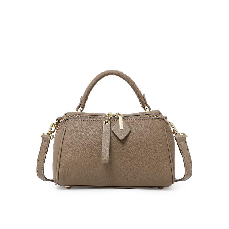Bolso de mano de mujer de cuero genuino de alta gama, bolso bandolera sencillo y elegante de un solo hombro