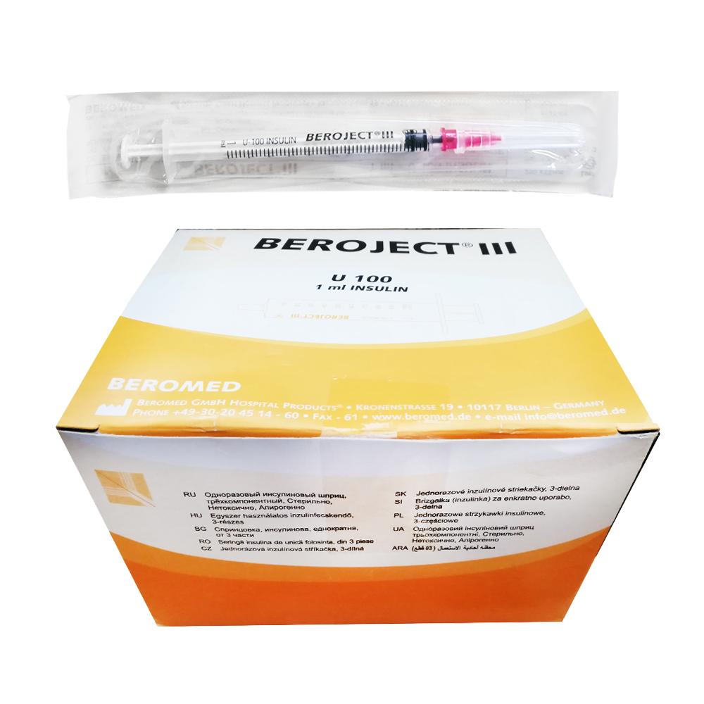 Insulin Syringe With Replaceable Needle 1Ml U-100 G29 (0.33X13) 100 Pcs