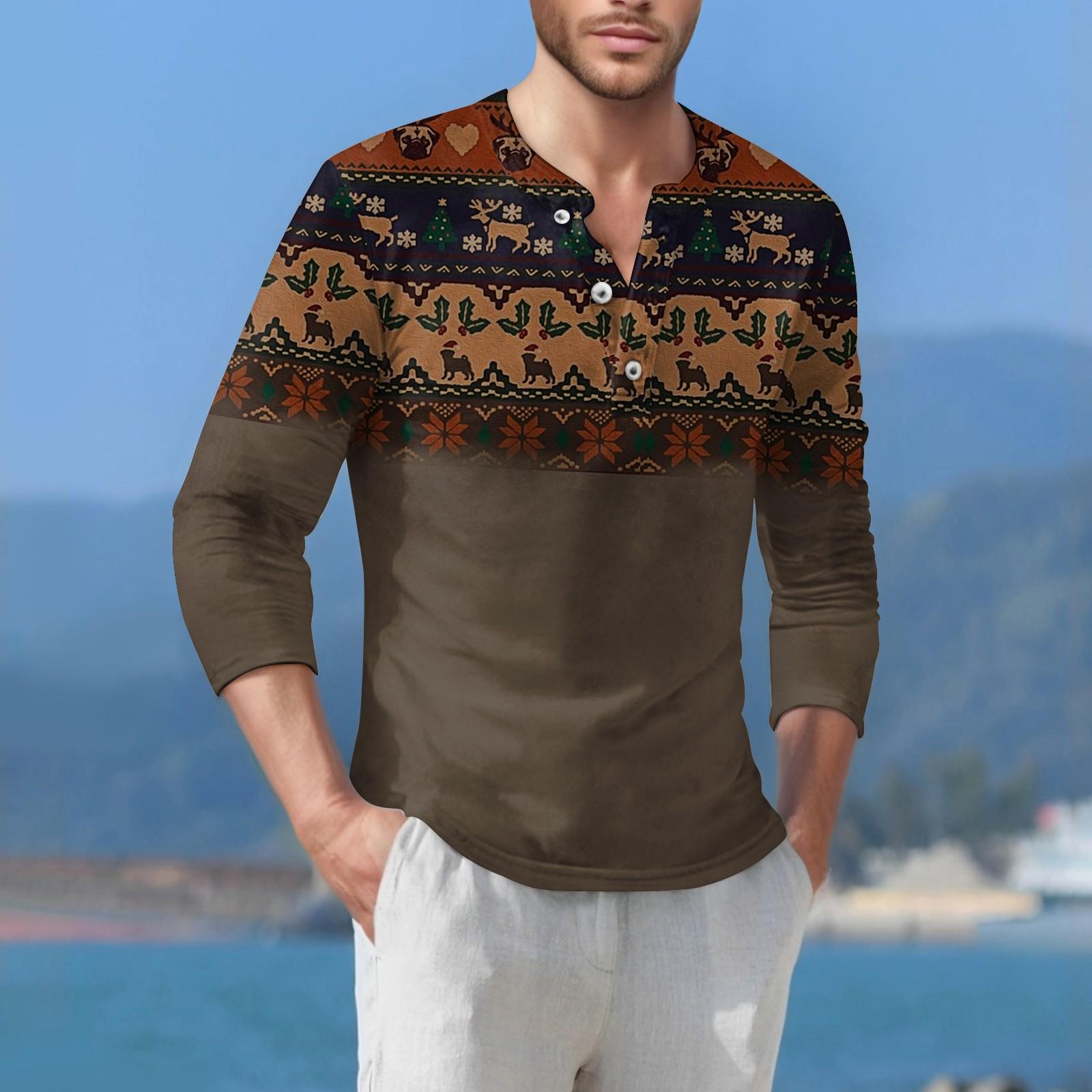 

Мужская футболка уличная повседневная мода с длинными рукавами XL кофейный