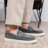 New Suede Thick Soled Men's Board Shoes Breathable Sneakers Non-slip Lazy People Shoe Versatile Casual Single Shoes