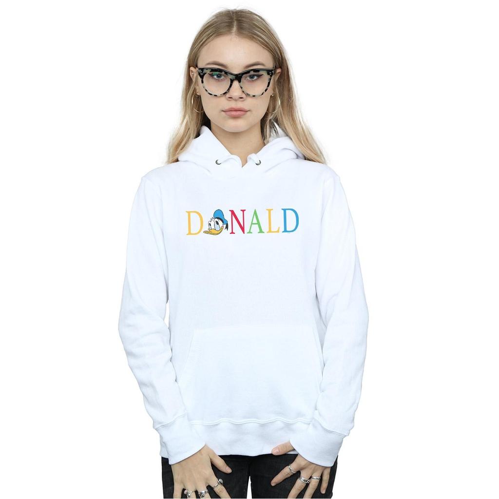 Disney Womens/Ladies Donald Duck Letters Hoodie