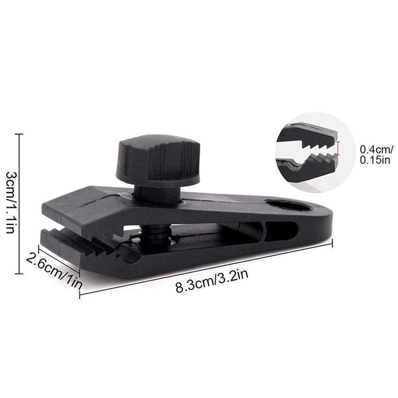 A03F-Tarp Clips With Ball Bungee Cords Strong Tent Clips For Outdoor Camping Tarp Awnings CN