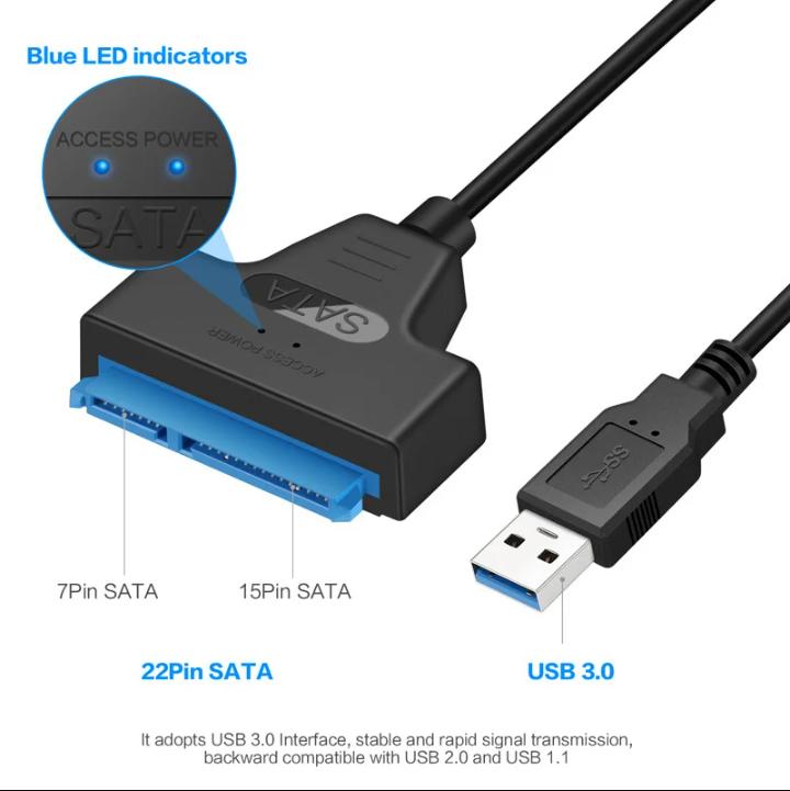 SATA To USB 3.0 Adapter Type C To SATA Cable 5Gbps High Speed Data Transmission SATA Adapter For 2.5 Inch HDD SSD Hard Drive