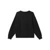 PUMA Women's Solid Color Casual Crewneck Long Sleeve Sweatshirt in Black