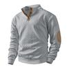 2026 Mens Casual Long Sleeve Stand Collar Sweatshirt Solid Color Slim Fit Daily Wear