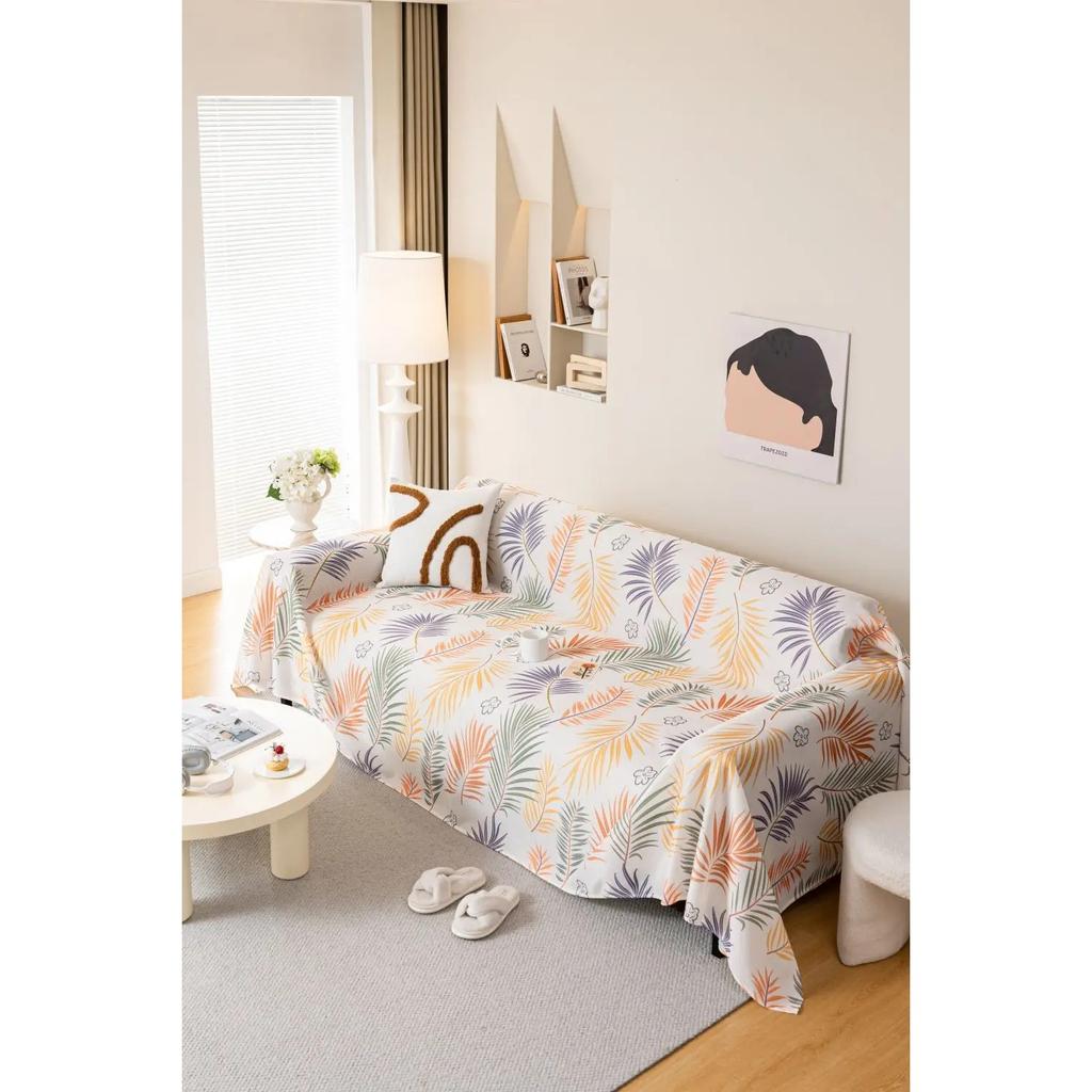 Ice Silk Sofa Cover Throw Blankets Living Room Couple Position  Summer Camping Picnic Flower Blanket Cover Sense of Ice
