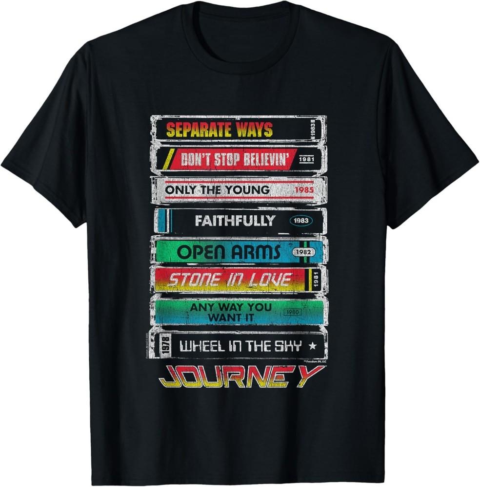 

Journey Iconic Tape Deck Hits Retro Vintage Chest Poster T-Shirt XL