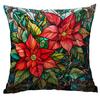 New Vintage Floral Pillowcase Creative Colored Glass Printed Home Sofa Car Cushion Pillowcase