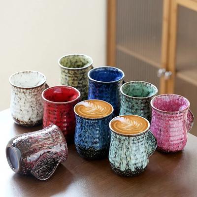 1 pz 500ml Elegante Tazza da Caffè in Ceramica Isolata Riutilizzabile Tazza da Tè per Casa e Ristoranti Tazza da Birra di Grande Capacità Tazza da Tè Kung Fu