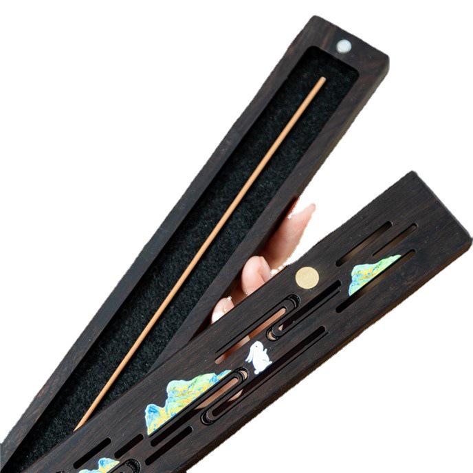 Agarwood Incense Gift Set: Incense Sticks, Rosewood Burner, and Incense Box