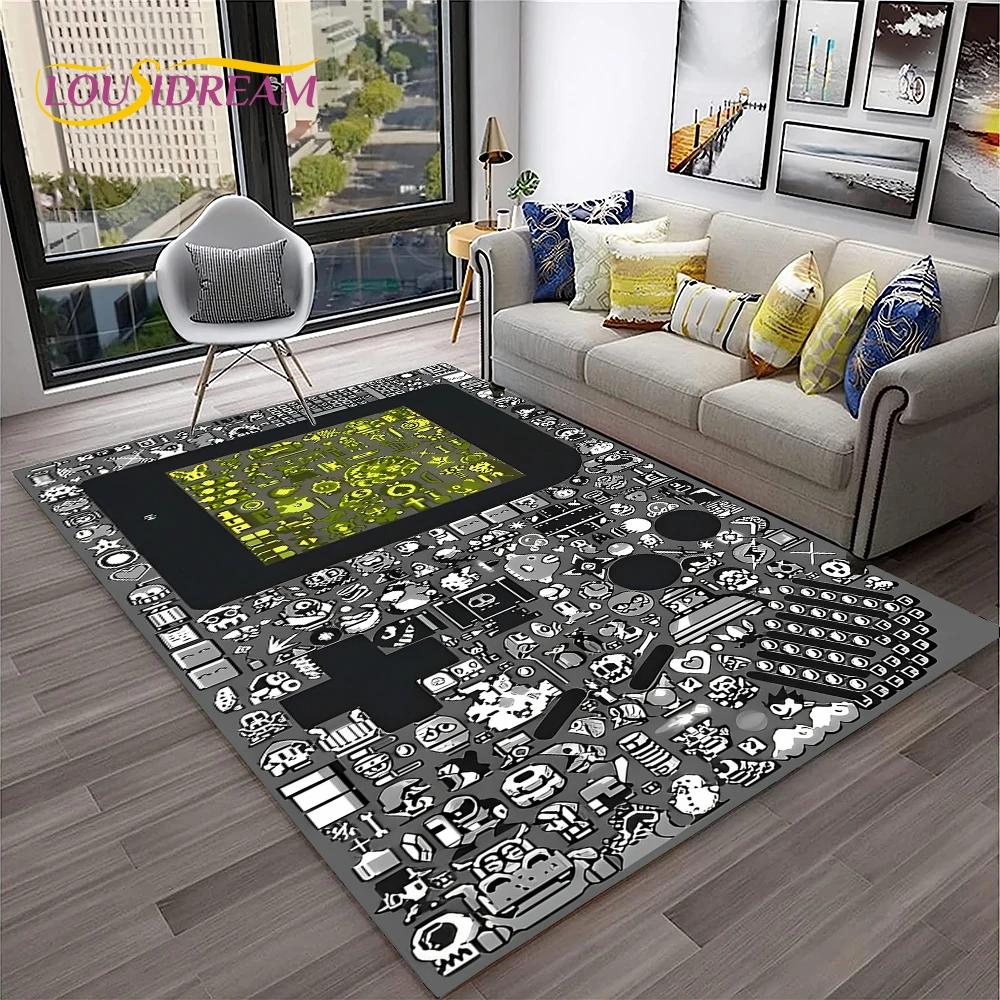 Game Boy GamePad consola de juegos Retro alfombra para el hogar sala de estar dormitorio sofá felpudo decoración, alfombra para área de niños alfombra antideslizante