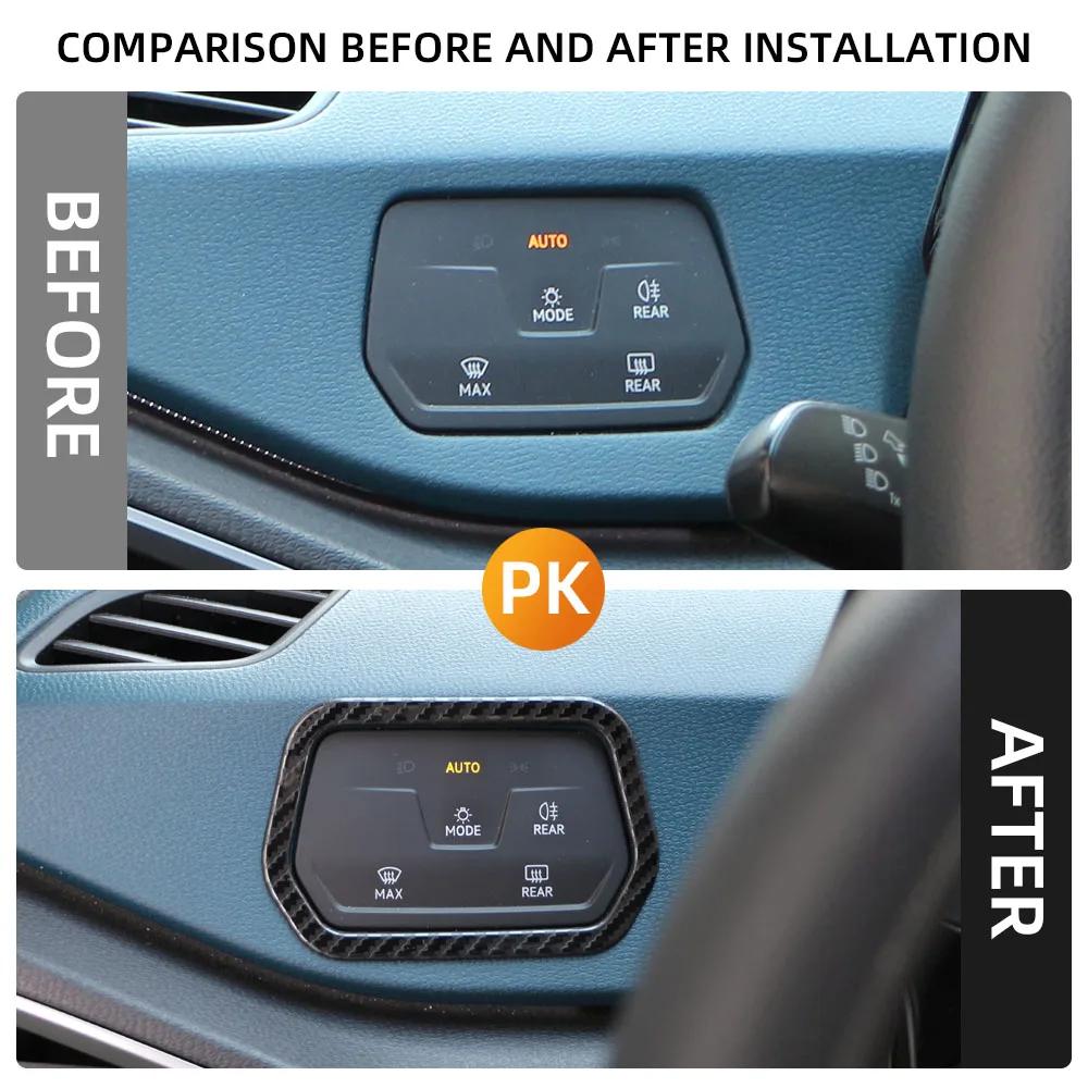 For VW ID3 for Volkswagen ID.3 ID 3 2025-2025 LHD Head Light Lamp Switch Panel Frame Cover Decoration Sticker Inner Accessories