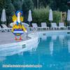 Porch Goose Raincoat Costume Decorative Lawn Goose Statue Clothes Funny Raincoat and Hat Costume for Holiday Garden Lawn