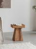 Wabi Sabi style solid wood edge table Old pine stump low stool Vintage decorations and small coffee table for homestays