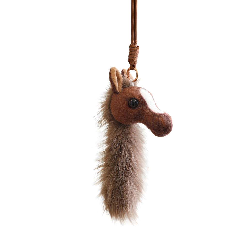 Horse-shaped Wallet Charm - Cute Horse Head Keychain, Plush Backpack Charm - Unisex Wallet And Backpack Decoration For Home.