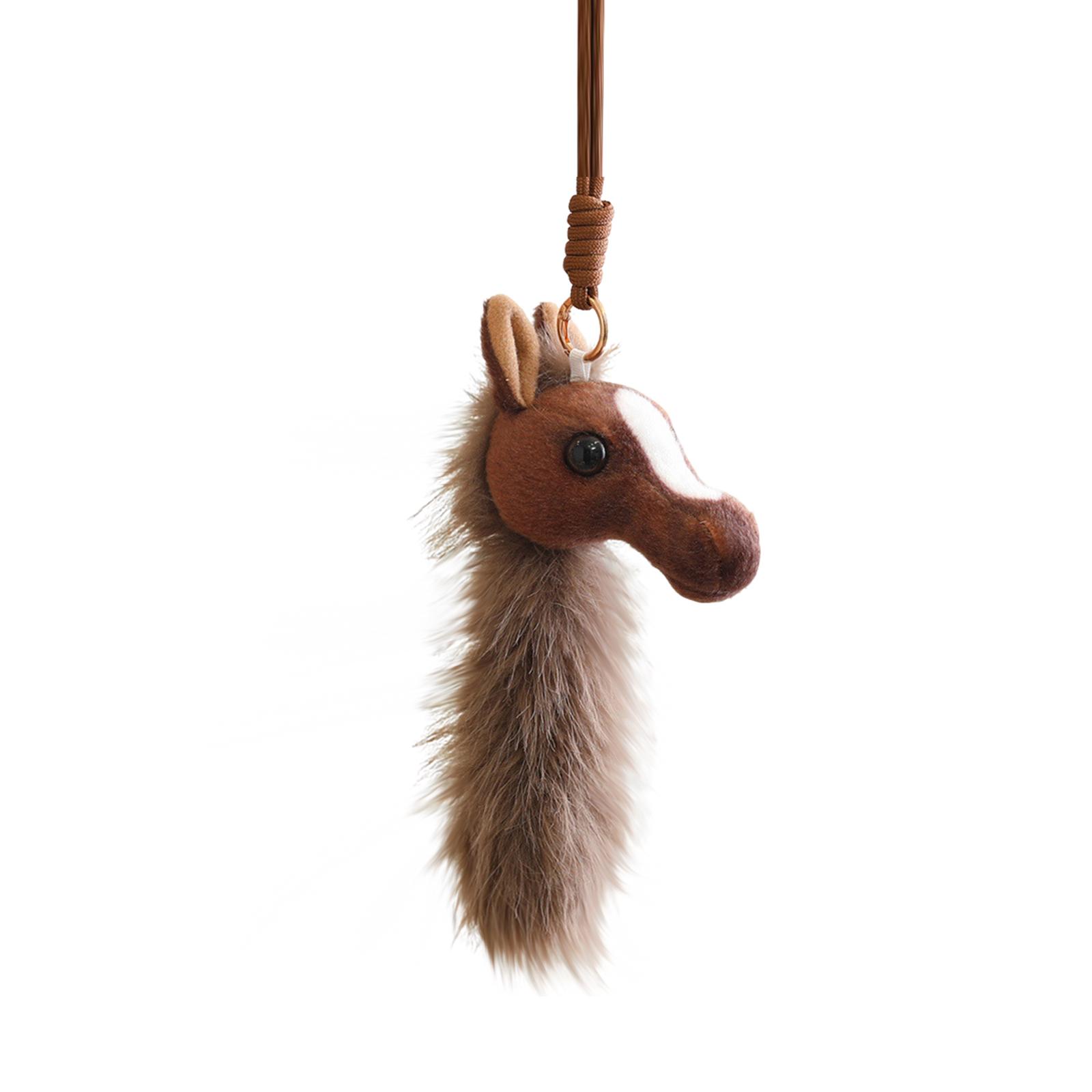 

Horse-shaped Wallet Charm - Cute Horse Head Keychain, Plush Backpack Charm - Unisex Wallet And Backpack Decoration For Home. One Size