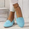 New Oversized Single Shoe with Fly Woven Mesh Surface, Shallow Mouth, One Foot Kick, Lazy Flat Bottom Casual Women's Shoes