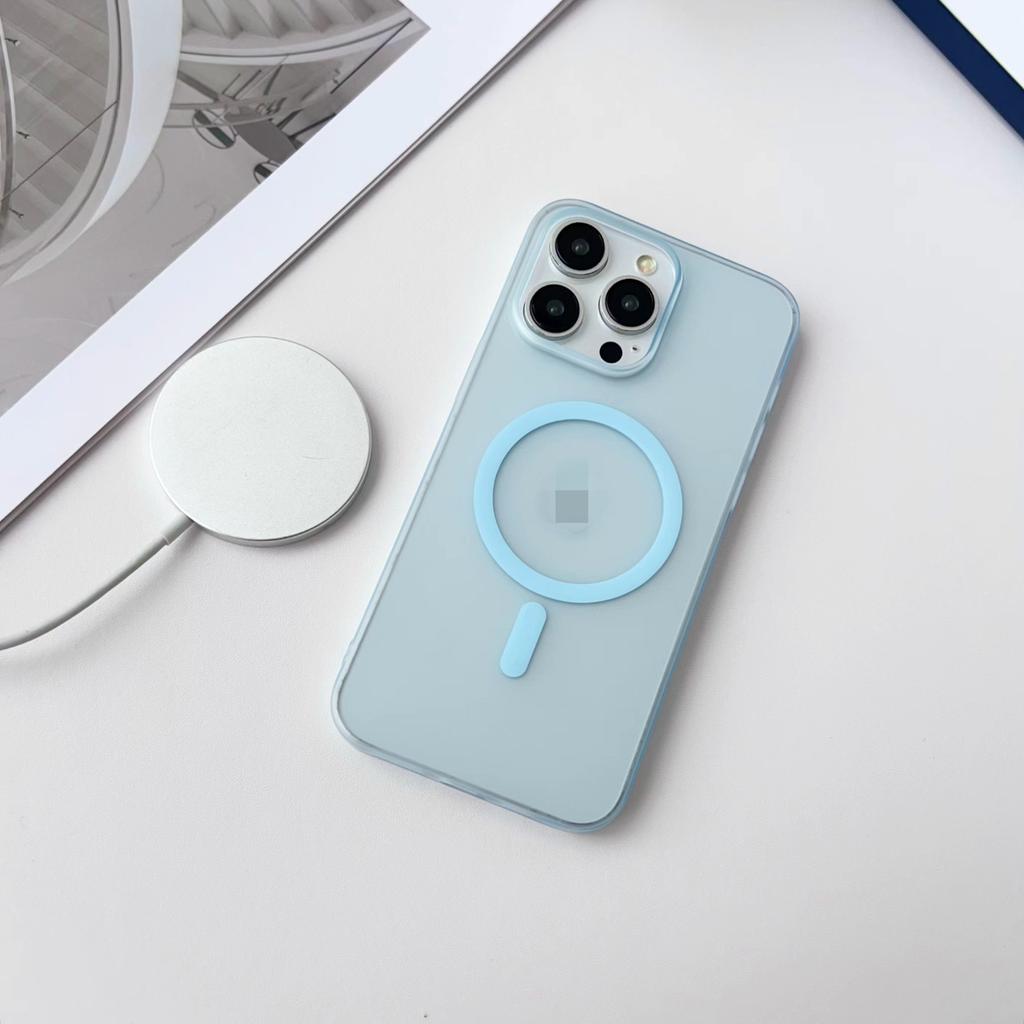 Ultra thin Ice Fog Suitable for Apple 17 Skin-sensitive Magnetic Suction Phone Case IPhone 16 Promax Matte Anti fall Protection Case