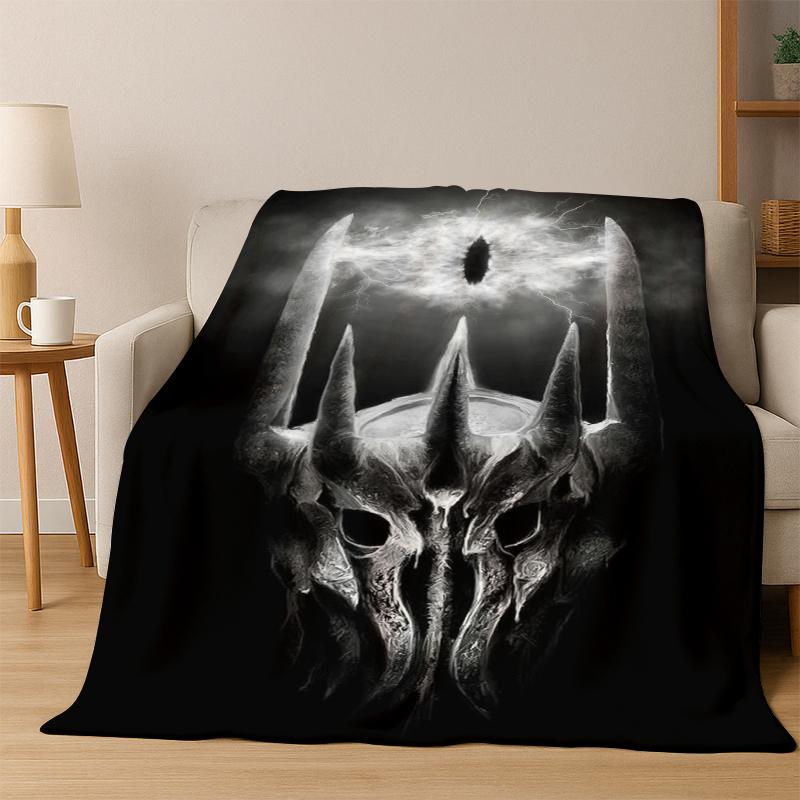 Movie L-Lord of The Rings H-Hobbit Flannel Blanket Soft Warm Blanket Throw Blanket for Bedroom Living Room Bed Picnic Gift Kid
