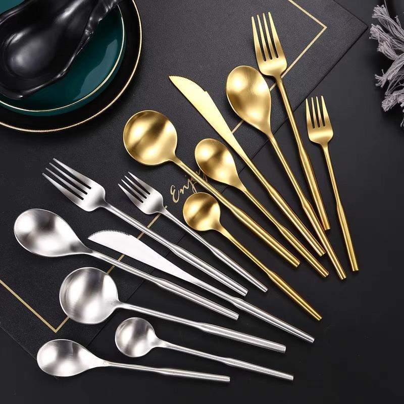 304 Stainless Steel Western Food Steak Knife and Fork European Chopsticks Spoon Household Rice Spoon Dessert Coffee Spoon Tableware