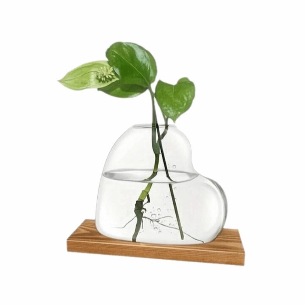 

Transparent Love Shaped Vase Decorative Plant Propagation Station Tabletop Plant Vase Living Room Heart Shape