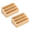 1/2Pcs Wood Desktop Business Card Display Stand Memo Holder Storage Box Beech Wood Card Organizer Office Business Card Holder