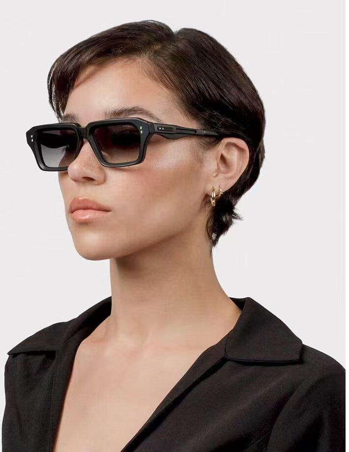 DTX459 Unisex Handmade Acetate Square Frame Sunglasses for Vacation & Party Sun Protection.