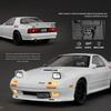 1:24 INITIAL D Mazda RX7 RX-7 FC Supercar Alloy Car Diecasts & Toy Vehicles Car Model Sound and light Car Toys For Kids Gifts