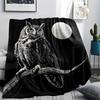 Owl Print Flannel Blanket, High quality Comfortable for All Seasons, Home Decor, Warmth and Comfort, Perfect for Christmas Gifts