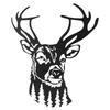Metal Deer Wall Art Rustic Iron Strong Structure Deer Wall Decor for Bedroom Living Room Office