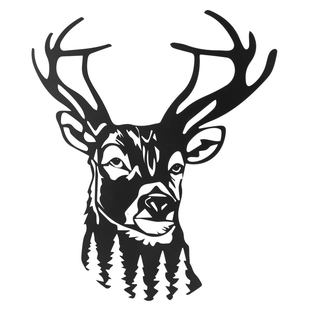 Metal Deer Wall Art Rustic Iron Strong Structure Deer Wall Decor for Bedroom Living Room Office