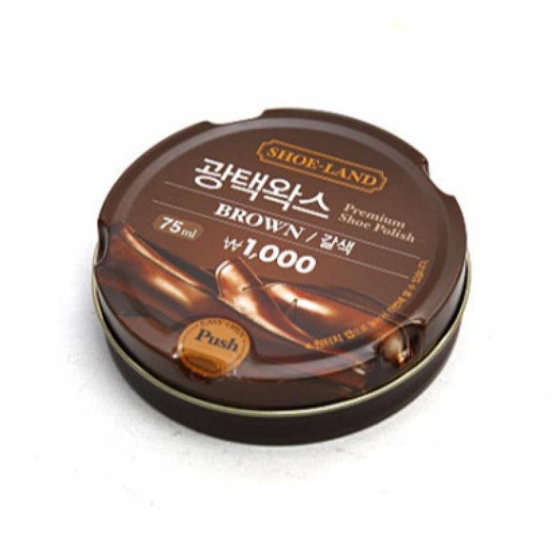 Daiso One Touch Cap Shoe Polish  Large  Brown 