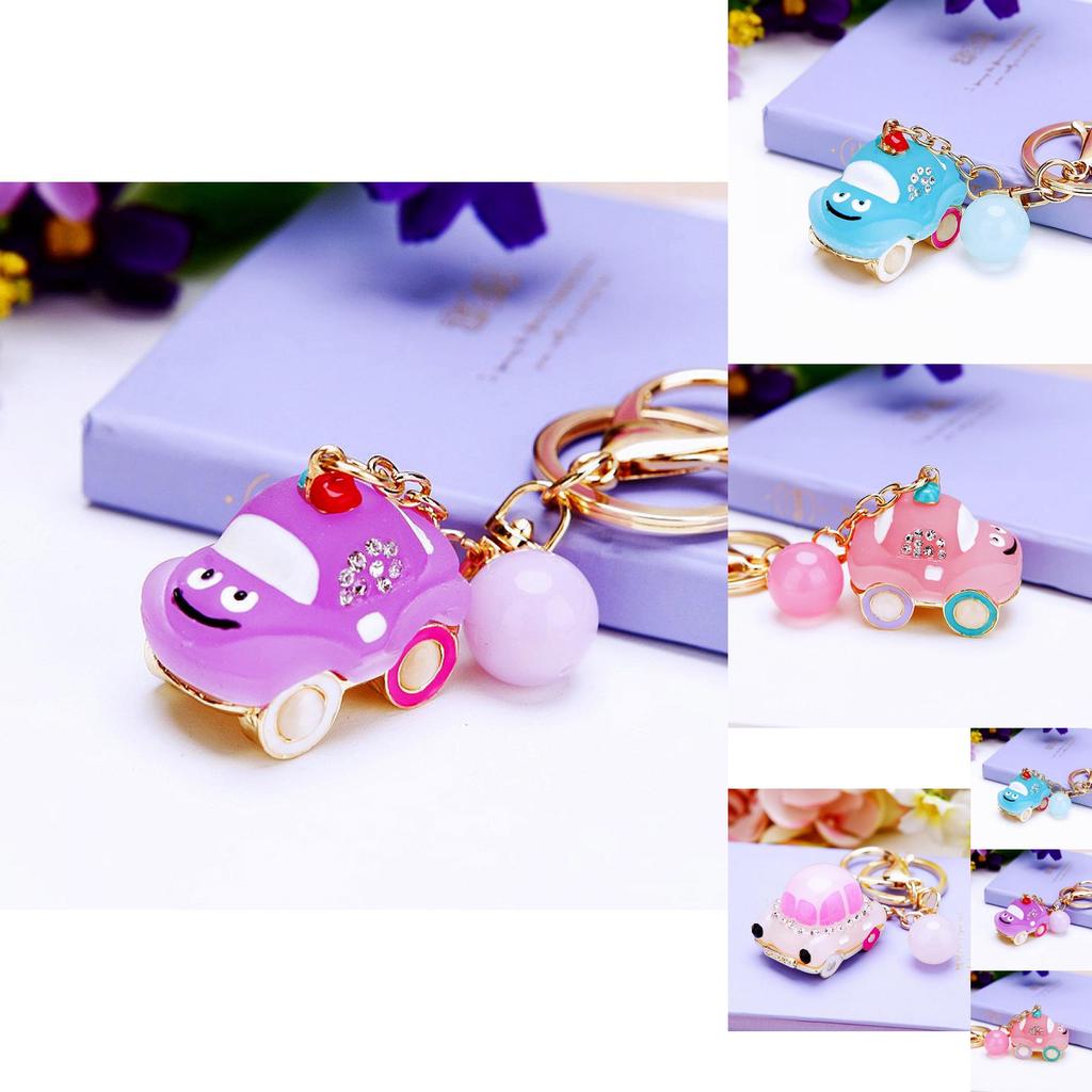 Stunning Rhinestone Alarm Car Keychain Metal Key Ring Accessory For Women Gifts