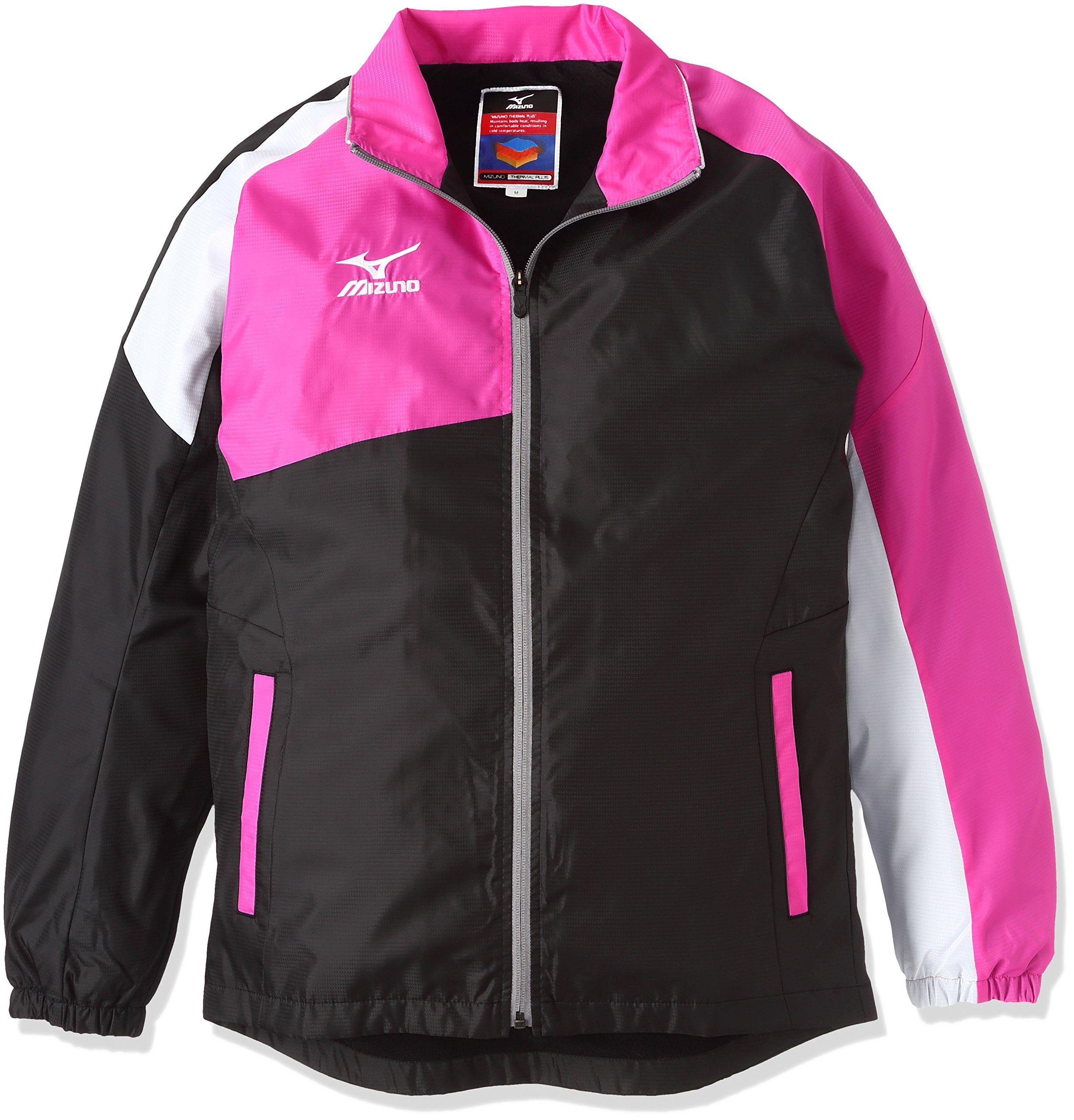 

Mizuno Теннисная разминка Размер S Футболка, 62JE6503, Детская, Черный/Розовый,