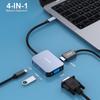 BENFEI USB C USB C auf HDMI VGA USB PD Lade HDMI VGA Konverter Thunderbolt iPhone 15 MacBook iPad XPS 4-in-1 Hub, 3.0 Adapter, Typ-C Adapter, 3/4