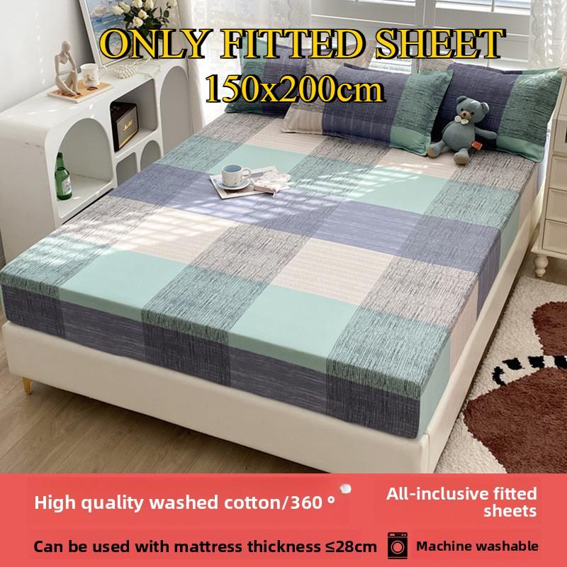 Sábana Bajera No se decolora No hace bolitas Sábana de una pieza Antideslizante Multiespecificación Ropa de Cama Cubrecama Protector