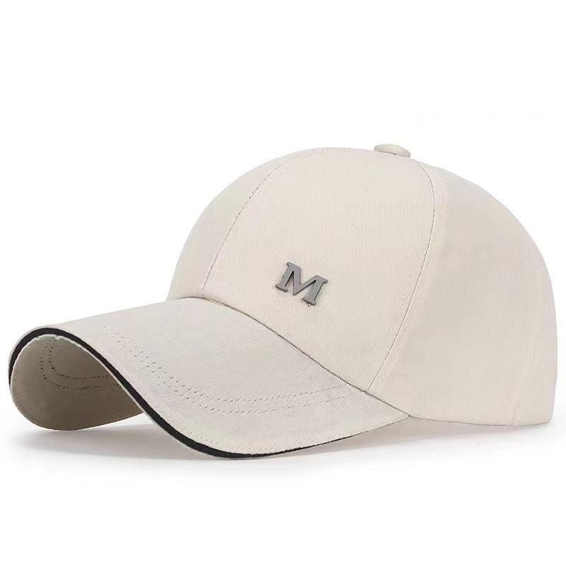 Summer Sun Hat TrendyLetter M Embroidery Baseball Cap BreathableHip Hop Outdoor Sports Cotton Sunscreen and Shading Trucker Cap