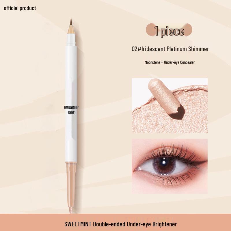 

SWEETMINT Dual-Ended Under-Eye Highlighter & Eyeshadow Pen - Shimmer Brightening and Defining Eyeliner. 2.5g