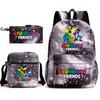 Rainbow Friends Surrounding Backpack Elementary School Student Starry Sky School Bag Three-piece Set