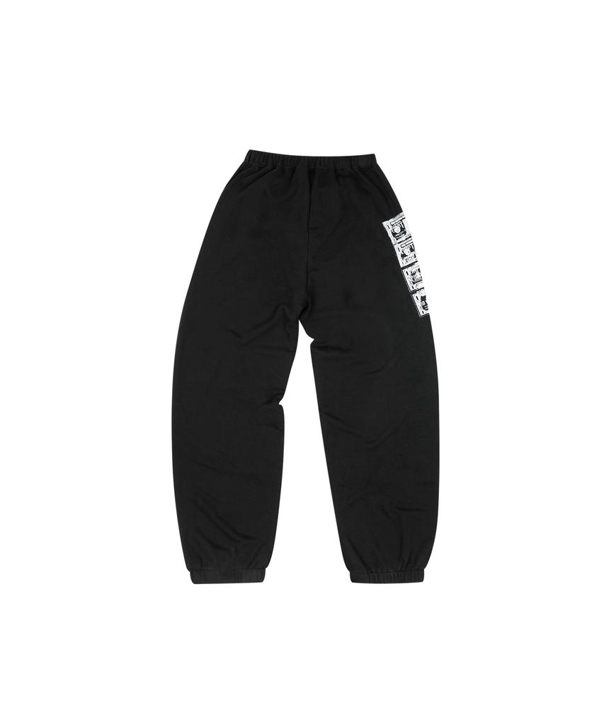 Dogeumaegseu Studded Currency Sweat Pants Black
