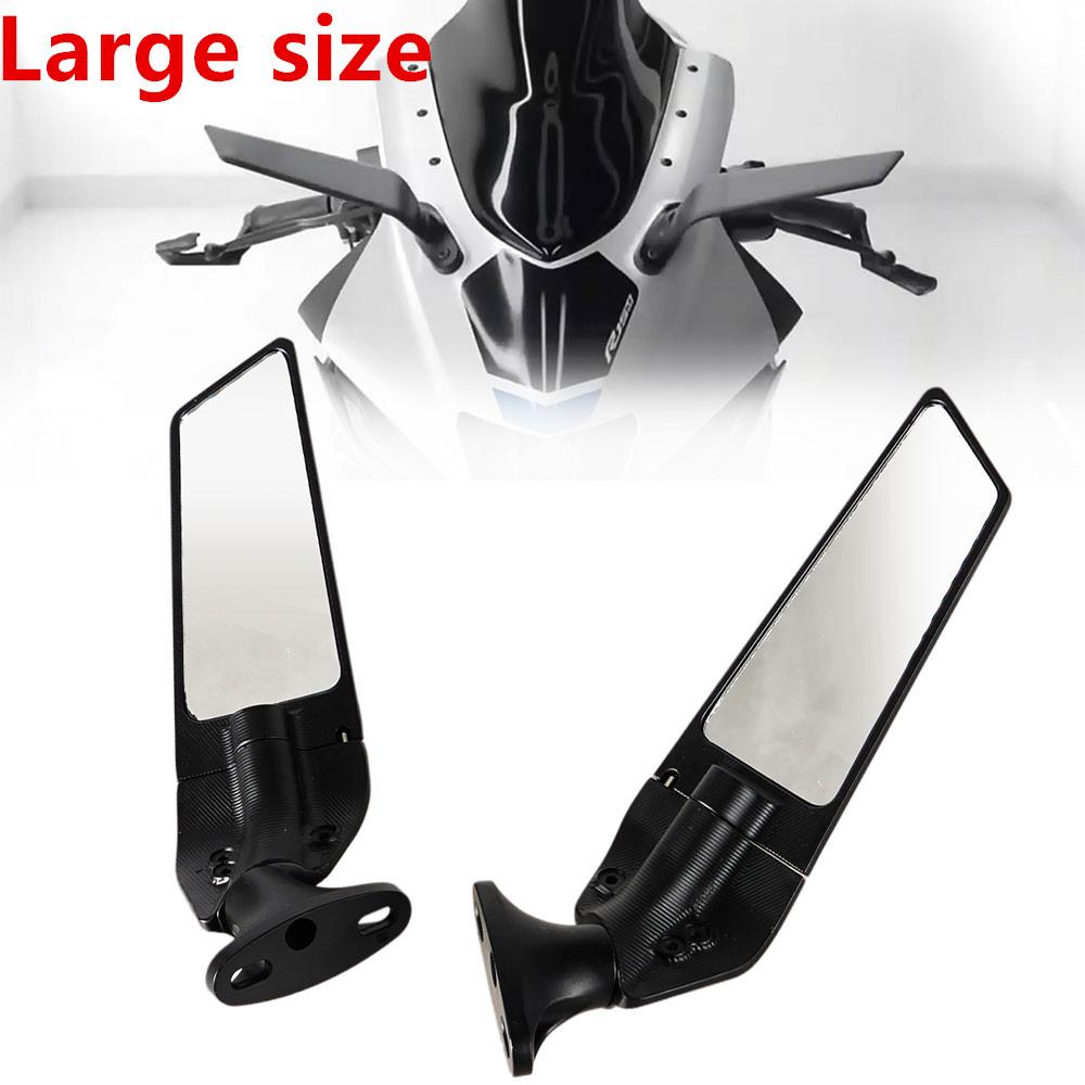 Rearview Mirrors Wind Wing Adjustable Rotating For Kawasaki Ninja Ducati 899 Yamaha R15 Honda Suzuki GSXR1000 K9 Motor Parts