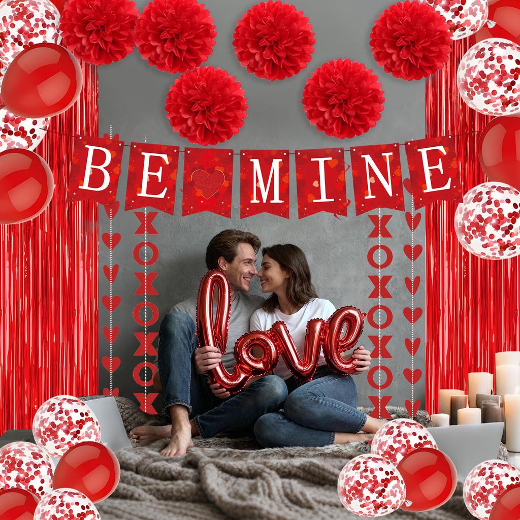 Popular Red Valentine'S Day Marriage Proposal Wedding Decoration Love Spiral Pendant Paper Flower Ball Latte Flower