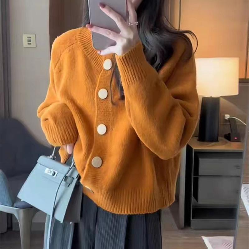 DAFIFY Damenmode, lässig, Herbst/Winter, einfarbig, mit Druck, lange Ärmel, O-Ausschnitt