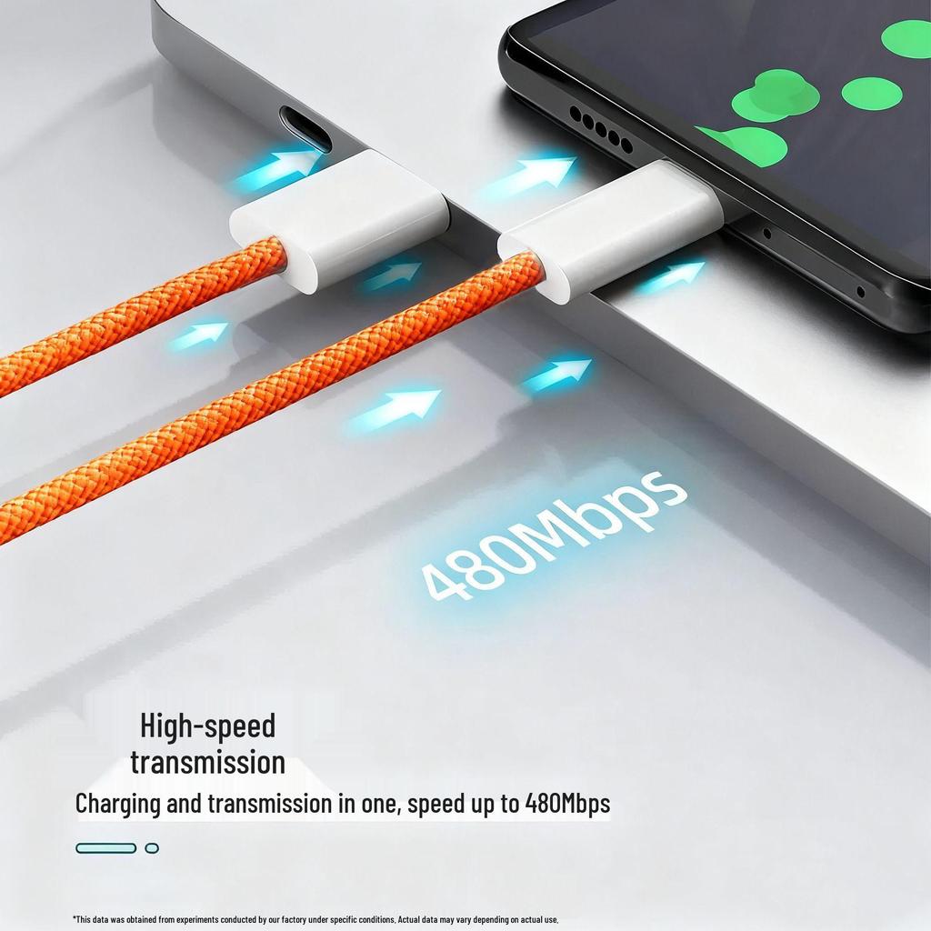 60W PD Fast Charging Type-C to Type-C Cable for iPhone 17/16