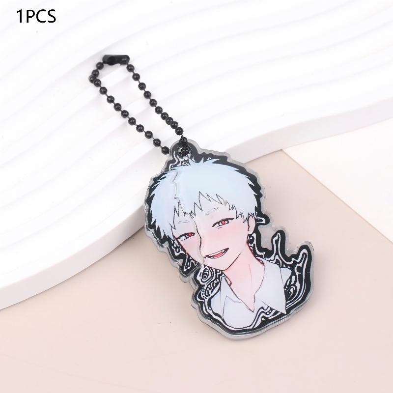 1/2Pcs The Summer Hikaru Died Tsuji Nakayoshi Keychain Anime Acrylic Pull-Out Tear Keyring Creative Key Holder Phone Pendant