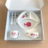 Gakken Goldfish Gomi Taro Tableware Gift Set K37002 Children's (White)