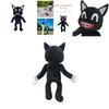 Black Cartoon Cat Stuffed Animal Plush Toy Highly Detailed And Made To Last!