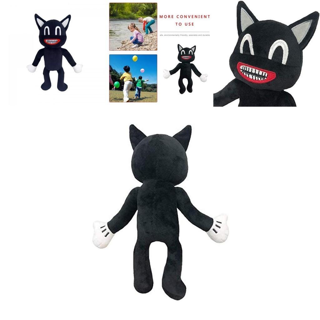 Black Cartoon Cat Stuffed Animal Plush Toy Highly Detailed And Made To Last!